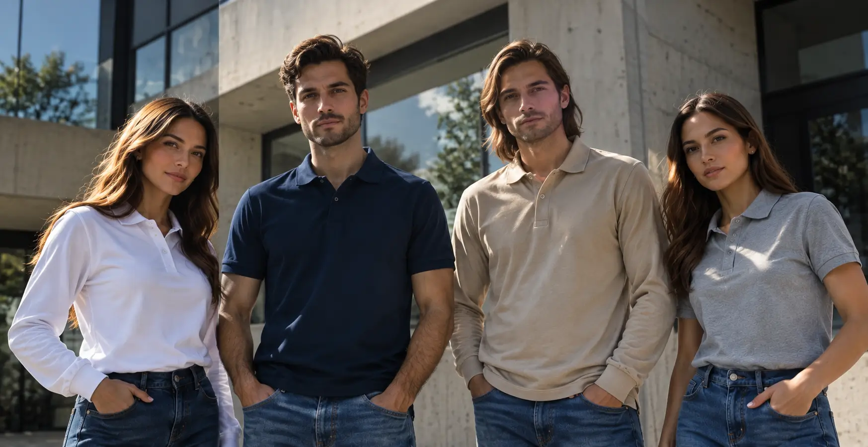 Equipo vestido con polos, referencia de dotaciones